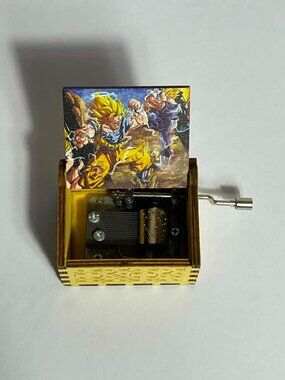 Dragonball Z Super Saiyan Goku Fight Scene Hand Crank Wooden Music Box